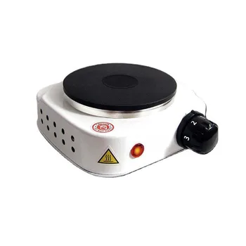 Fornello elettrico Piano cottura a fuoco singolo da 500 W Piastra riscaldante compatta e portatile a temperatura regolabile Bianco e nero 1
