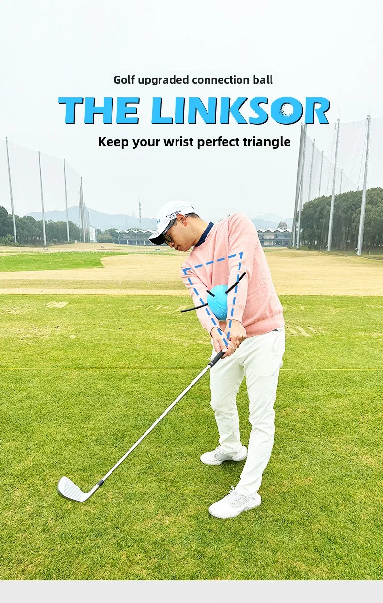 Description Picture 2 of itemGolf Swing Trainer Beginner Golf Corrective Action Swing Training Aids Golf Connect Ball Golf Supplies Drop Shipping