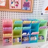 1pc Candy Color 4 Grid Desktop Pen Holder Kawaii Small Big Size Makeup Brushes Lipstick Pens Storage Organizer School Stationery 1
