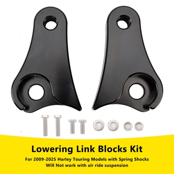 Topteng Kit blocchi di collegamento abbassamento da 1,5" per Touring Street Glide Road King Electra 2009-2025
