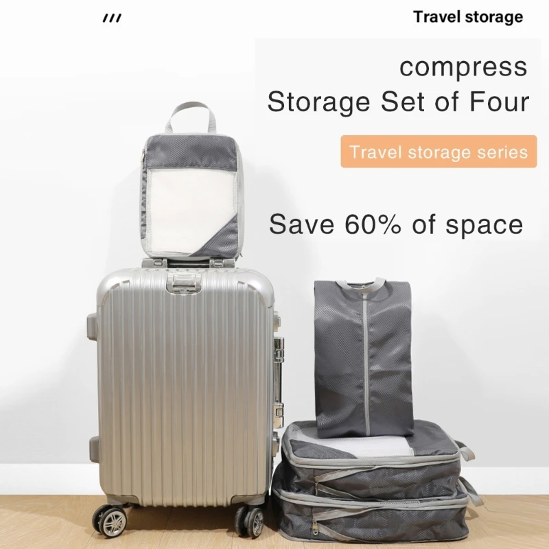 

Travel Luggage Packing Cubes Luggage Cubes with Shoe Bag Clothes Bag
