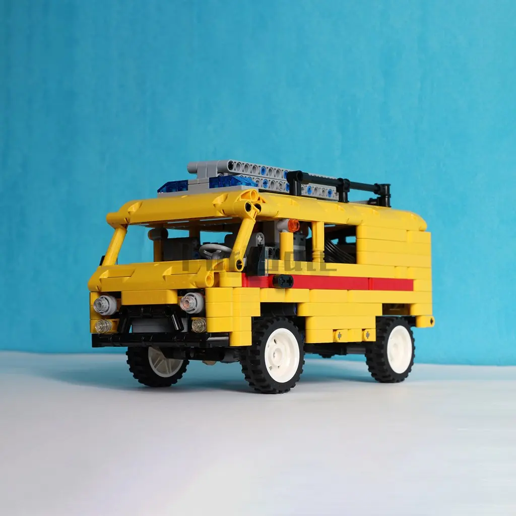 

MOC-7534 UAZ-452 Gos Service Truck Building Block Model Spliced Toy Puzzle Kids Electric Gift