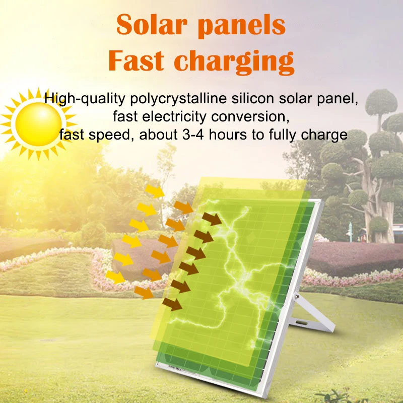 Household solar fan 12-speed large wind outdoor portable camping fan USB  mobile phone fishing light charging