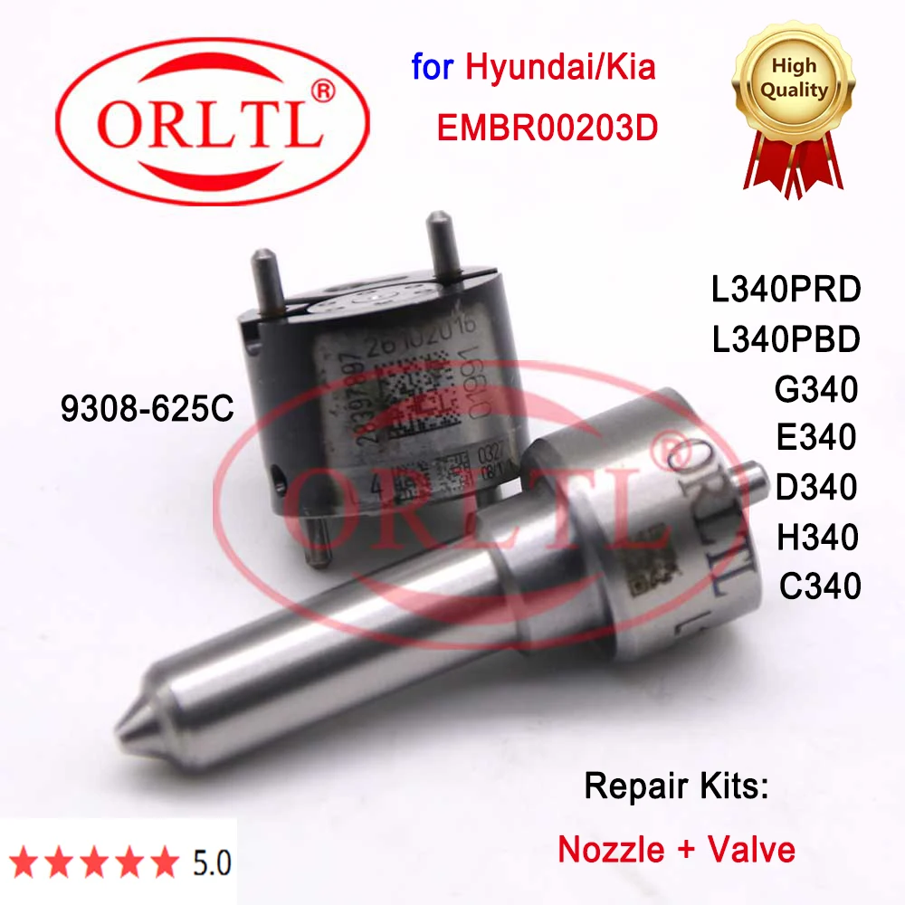 

33800-2A760 33800-2A780 For Kia Common Rail Injector EMBR00203D EMBR00202D EMBR00201D Repair Kits H340 Nozzle 9308-625C Valve