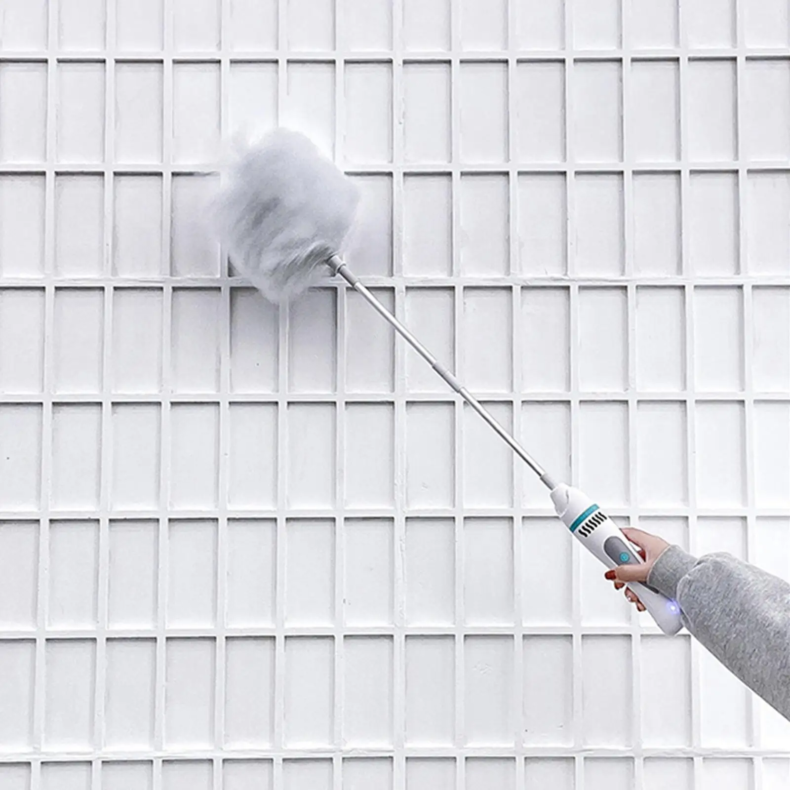 Electric Feather Duster Extendable Rotary Scrubber Cleaning for Desktop Home Furniture Electric Feather Duster Brush Clean Tool cleaning duster telescopic duster brush feather duster telescopic dust brush telescopic dust remover