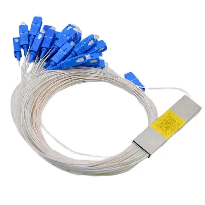1PCS NEW Mini PLC SC/UPC 1×32 Fiber Optic Splitter Single Mode 0.9mm G657A1 FTTH Optic Fiber Splitter Special Wholesale