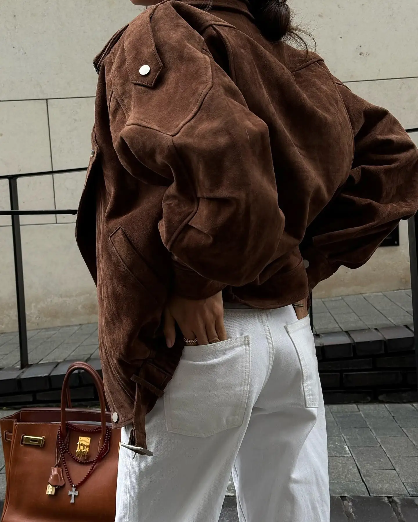 Retro Loose Brown Jacket - Casual European American Style