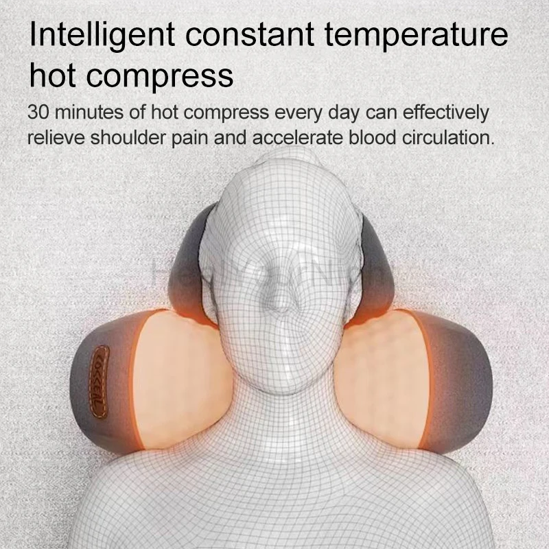 Heating Vibration Neck Massager Pillow for Back Support