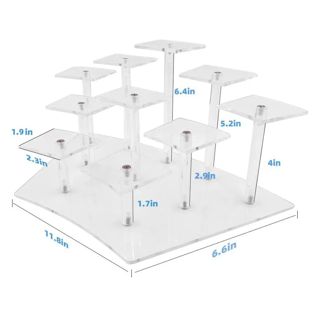 Animation Figures Display Acrylic Stand Cupcake Stand for Dessert Cosmetic Nail Polish Clay Doll Jewelry Gift Ideas 5