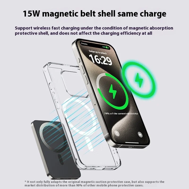 For Magsafe Power Bank 10000mAh 15W Wireless 20W PD Fast Charging Ultra-Thin Titanium Portable Charger for iPhone 16 Samsung S25 4