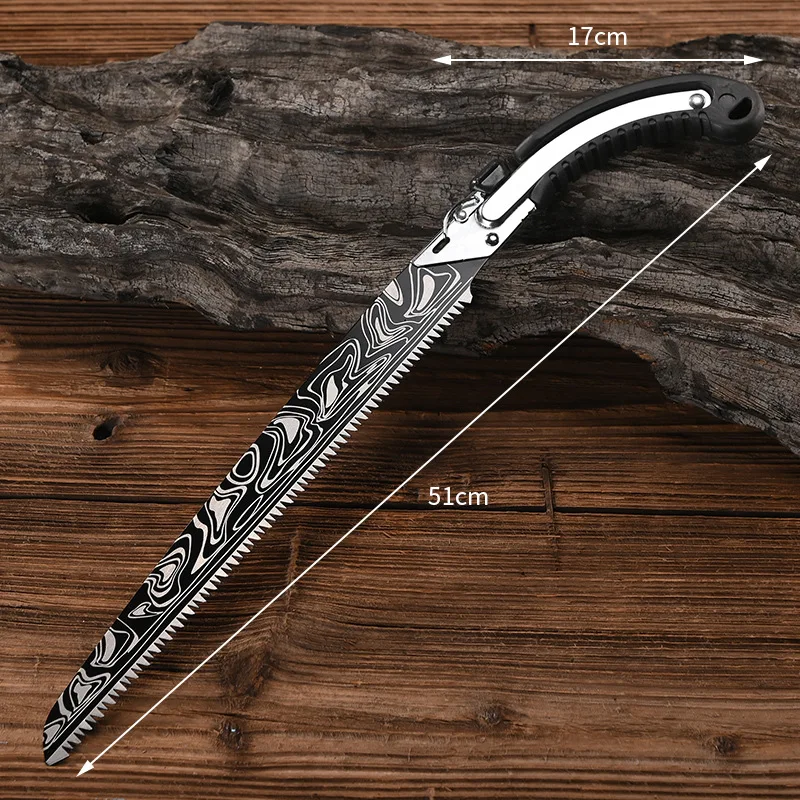 Damascus Waist Saw Pruning Saw Alternate Blade Straight Hand Logging Pruning Garden Outdoor Hand hand saw handheld saw