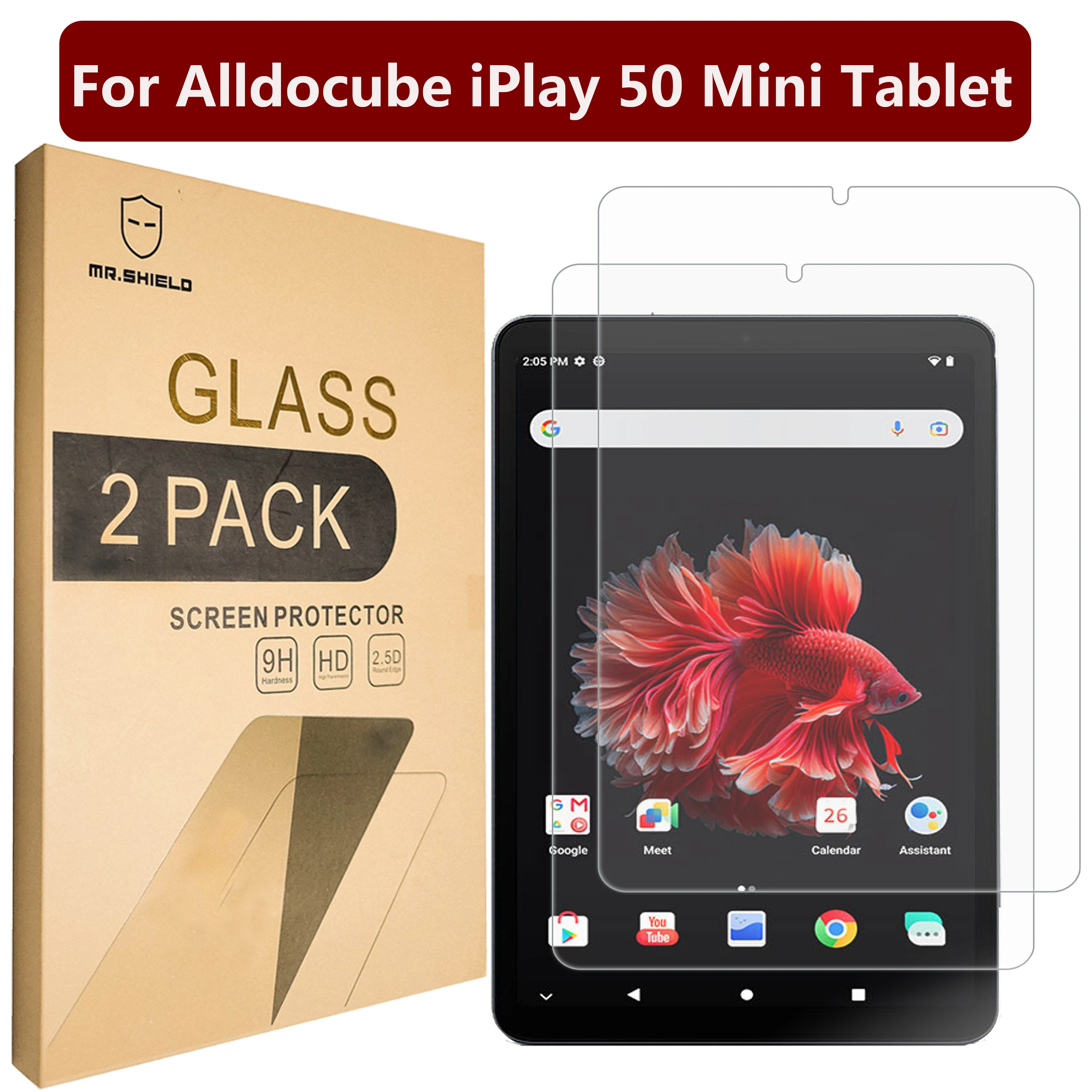 

Mr.Shield [2-PACK] Screen Protector For Alldocube iPlay 50 Mini / iPlay 50 Mini [Tempered Glass] [Japan Glass with 9H Hardness]