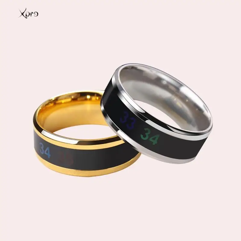 Temperature Ring Titanium Steel Mood Emotion Feeling Intelligent Temperature Sensitive Rings for Women Men Waterproof Jewelry 1