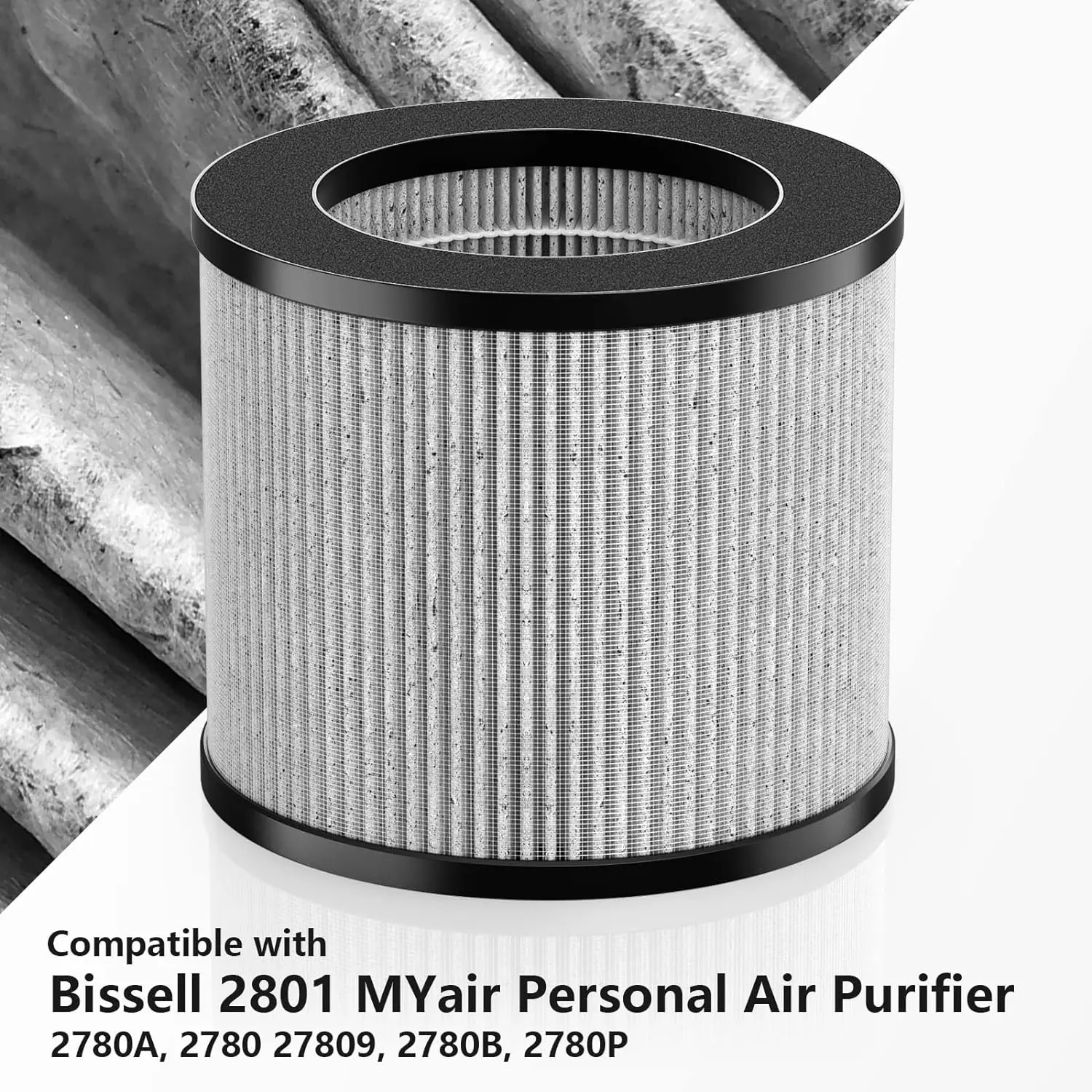 Laukowind Activated Carbon Replacement Filter Compatible with Bissell Personal Air Purifier, MYair, 2780, 2780A, 27809 Part 2801