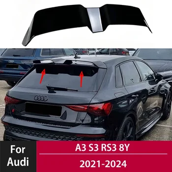 Audi A3 S3 RS3 8Y Sportback 2021 2022 2023 2024 Rear Roof Spoiler Wing | Glossy Black ABS | Trunk Boot Lip Lid Cap | Sport Body Kit Tuning Upgrade