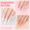 PEACECOLOR Poly UV Gel Kit All for Manicure Gel Nail Extension Set Slip Solution Builder Acrylic Gel Polish Nail Art Tool Design 6