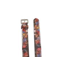Faionable Retro Sle Last Supper Time Printed Belt High Street Leather Belt for Men And Women Youth Suitable PU Material