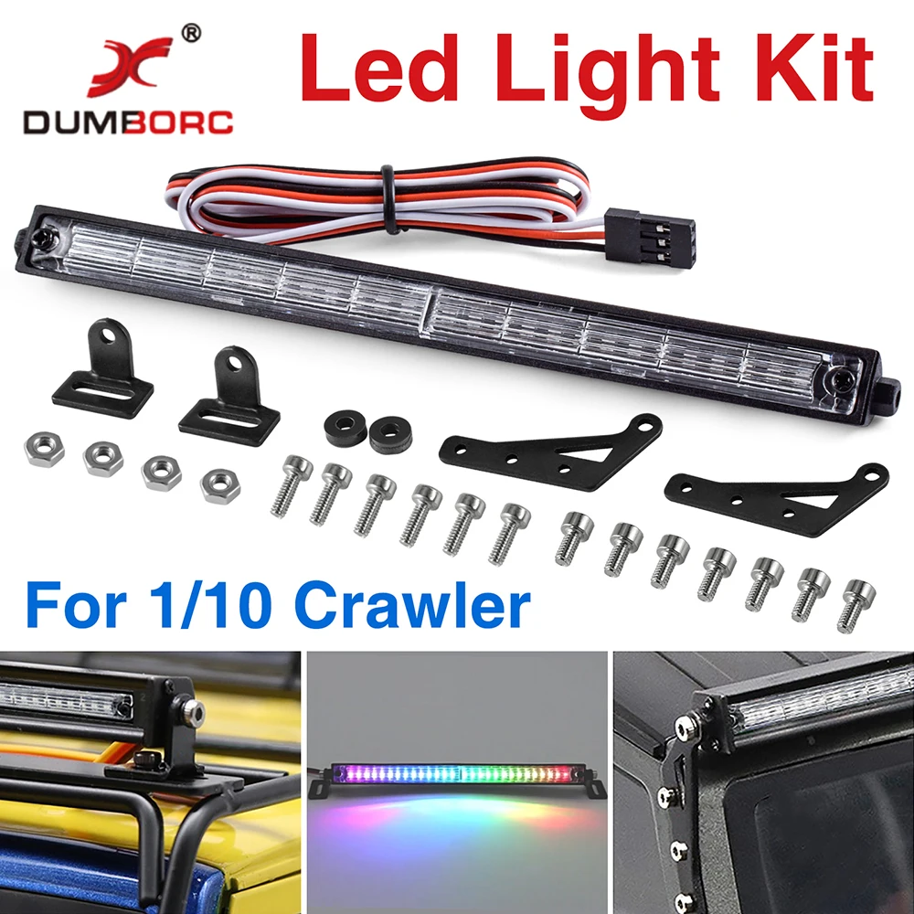 DUMBORCRCCarLightsBar110ScaleRCLedLightKitColorfulFlashing