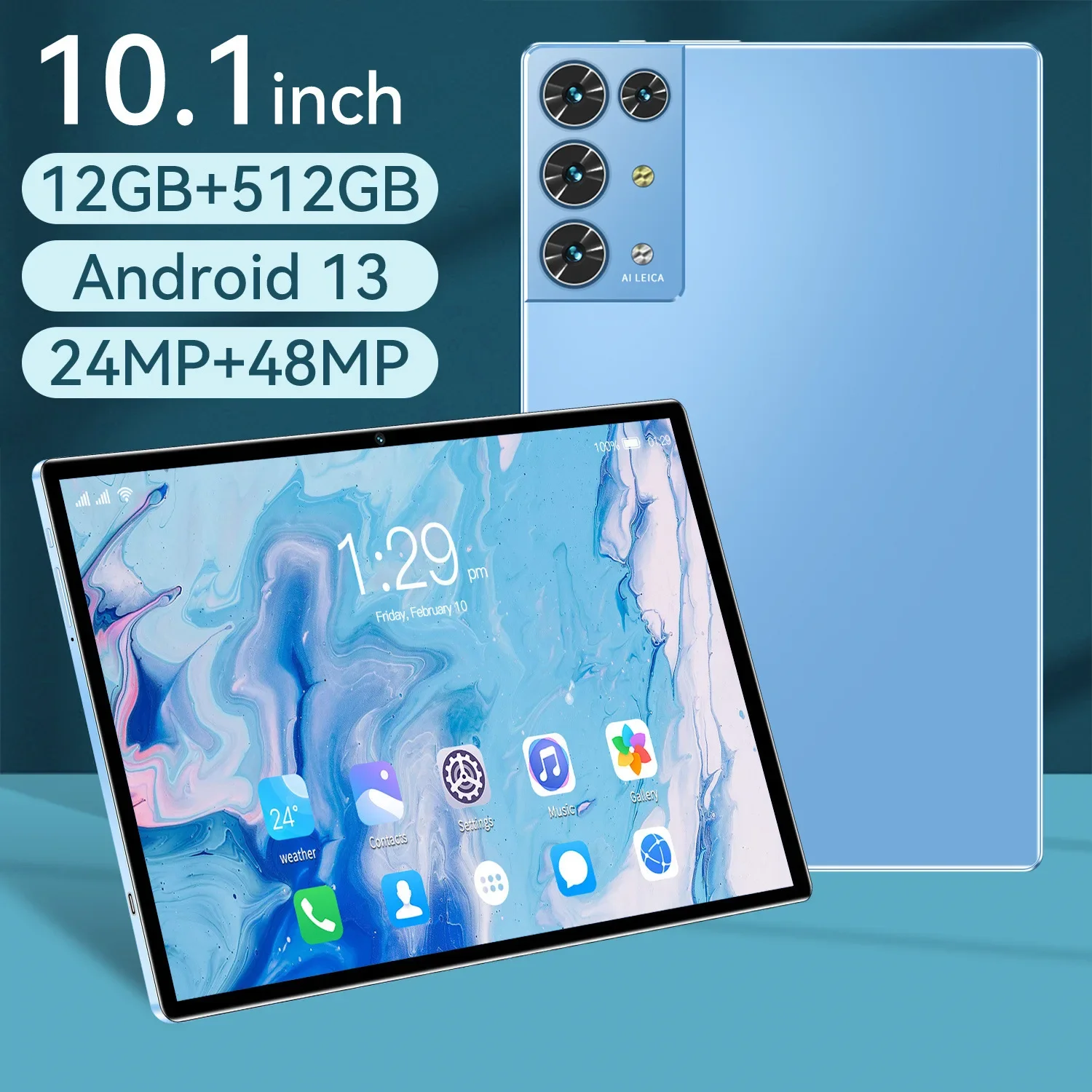Android 13タブレット,デュアルSIMカード,10.1インチHD