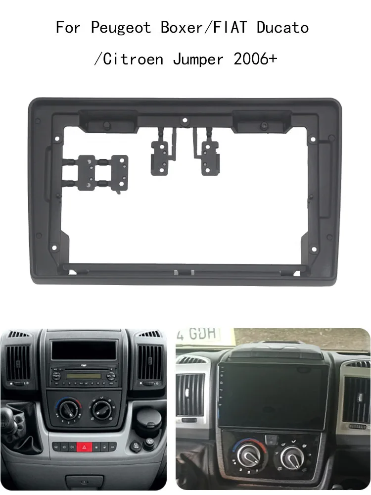 Autoradio-Blende für Peugeot Boxer/Fiat Ducato/Citroen Jumper Audio Stereo Dash Panel Montage rahmen Kit Mittel konsolen halter – Detail 1