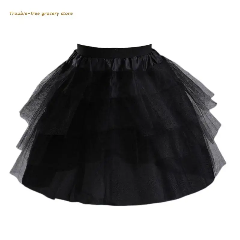 Cosplay Maid Wear Lolita Pettiskirt Short No Hoops Petticoat Girls Ballet Mesh Yarn Skirt Petticoats petticoat skirt petticoat underskirt lolita petticoat tulle tutu skirt