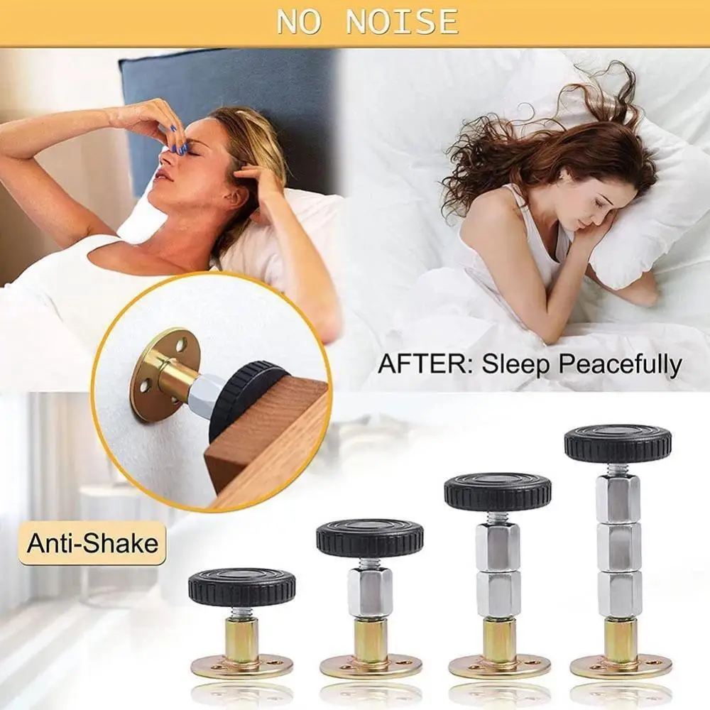Bed Frame Hardware Adjustable Threaded Bed Frame Headboard Stoppers Bedside Headboards Prevent Loosening Anti-Shake Fixer For Cabinets Sofas