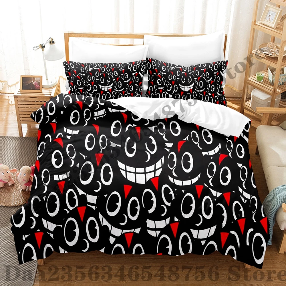 2024 Lil Darkie Bedding Set Single Twin Full Queen King Size Bed Set Adult Kid Bedroom Duvetcover Sets 3D Anime Bed Sheet Set 2