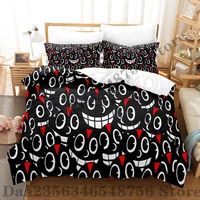 2024 Lil Darkie Bedding Set Single Twin Full Queen King Size Bed Set Adult Kid Bedroom Duvetcover Sets 3D Anime Bed Sheet Set 2