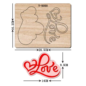 New love Wooden Dies Cutting Dies Scrapbooking /Multiple Sizes /V-9090