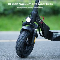 IScooter-Trottinette électrique tout-terrain pour adultes, trottinette électrique, BMERY, 10 pouces, 10Ah, 40km par heure, 1000W max 6