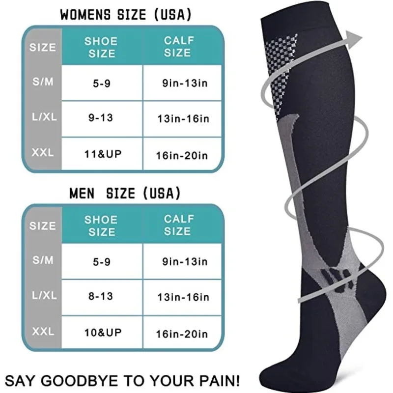 Compression Socks 20-30 MmHg Fit Varicose Veins Medical Swelling Diabetes Atheletic Anti Fatigue Football Soccer Stockings sports socks compression socks fitness sports socks sport socks