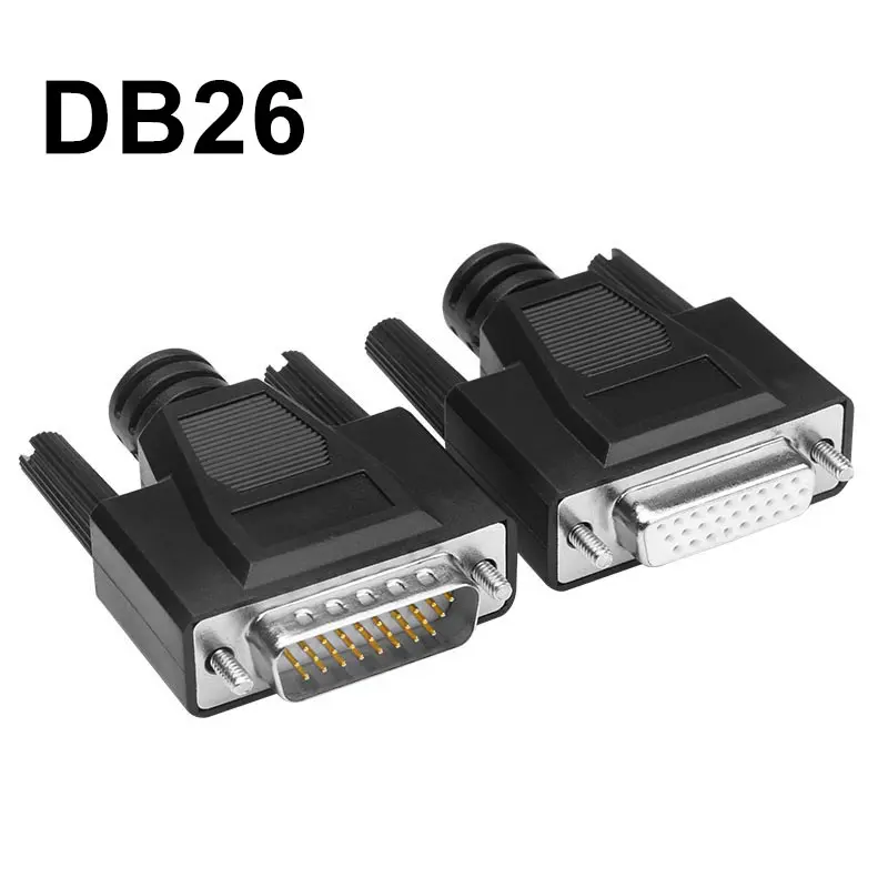 DB26-HDB26-3-Rows-of-26-Pin-Plug-Soldering-Connector-D-SUB-26pin-Black ...