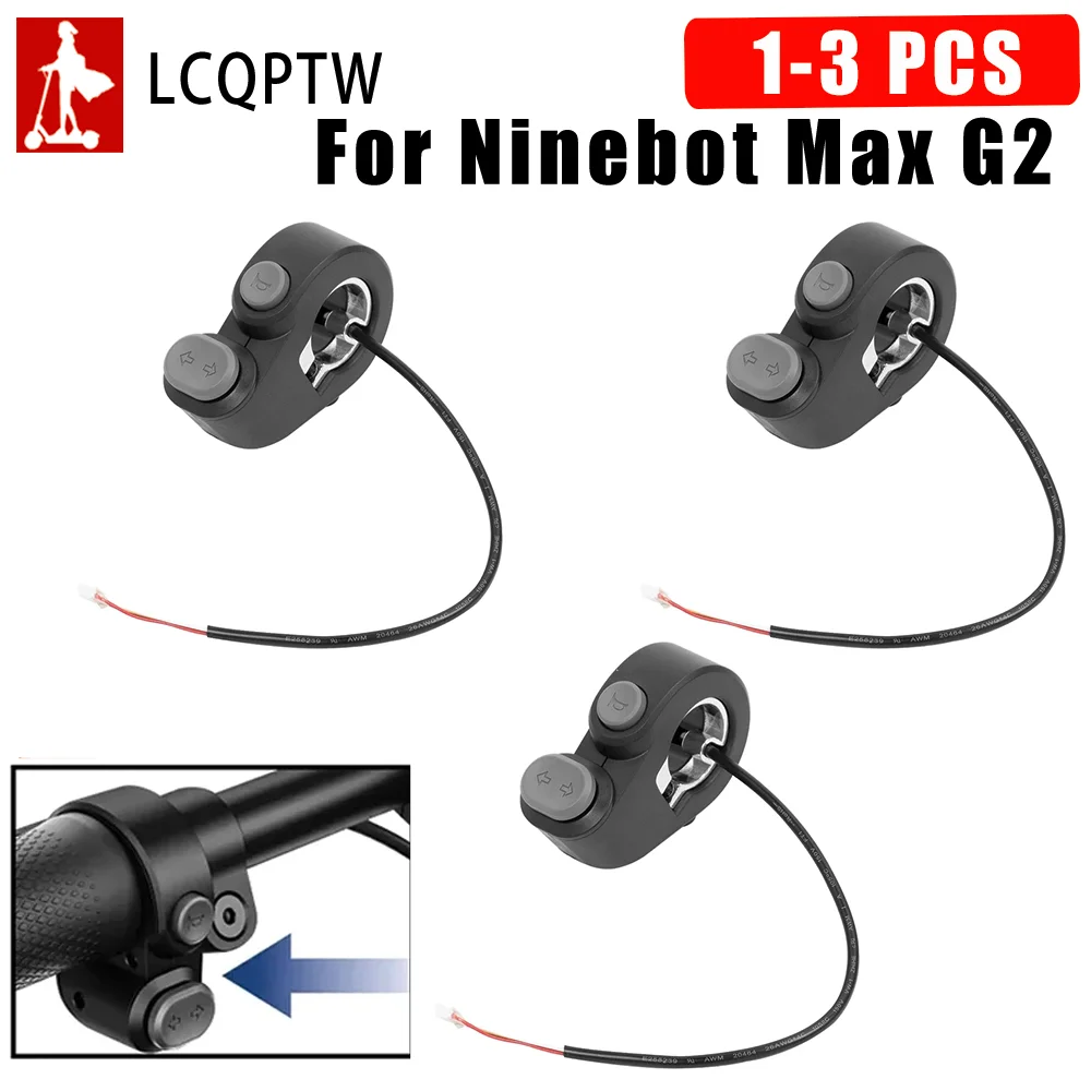 

1-3 Pcs Original Electric Scooter Handlebar Switch Horn Turn Signals for Ninebot Max G2 Kickscooter on/Off Button Light