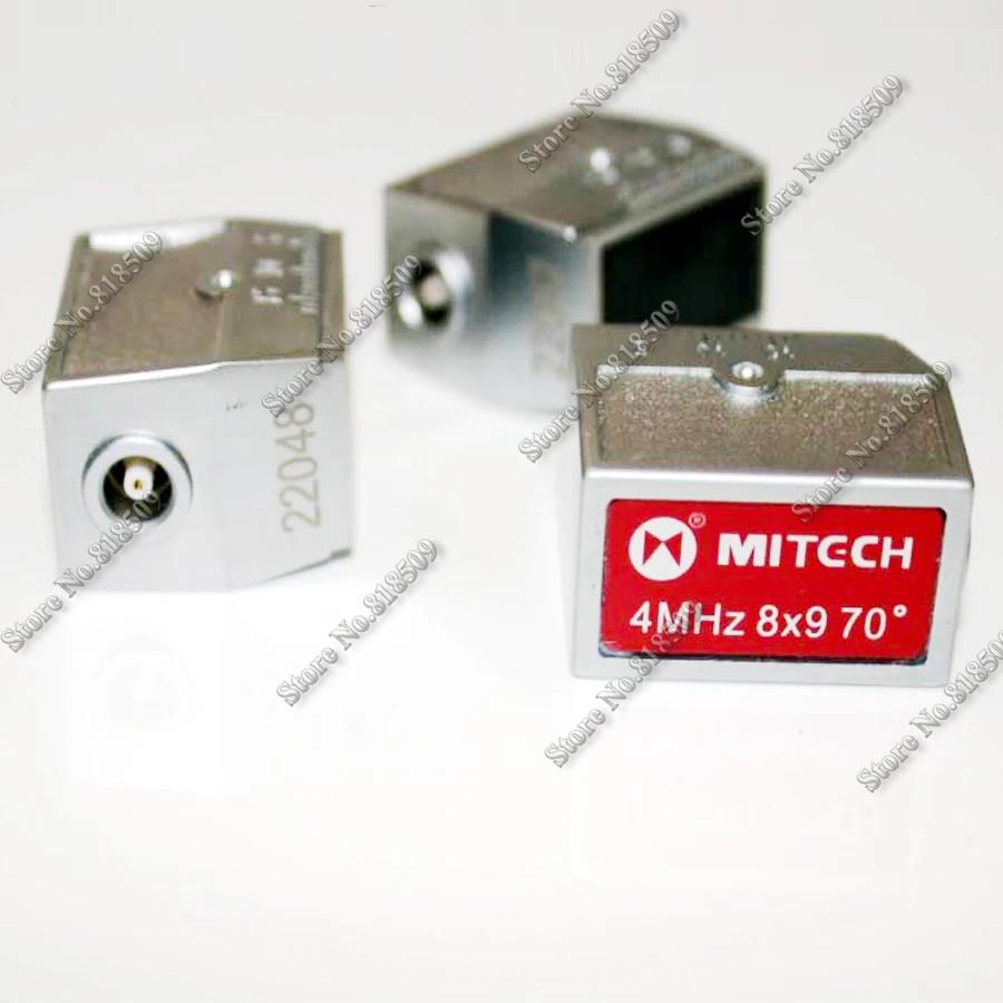Mitech 4MHz 8x9mm 45 60 70 Degree Angle Beam Probe Transducer for Ultrasonic Flaw Detector