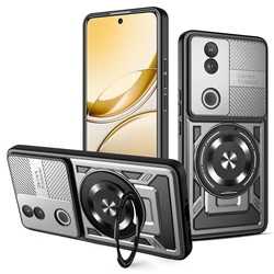 Armor Multi - Functional Rotatable Metal Ring Holder Magnetic Phone Case - Vivo Y29s 5G (Gray (QS - YJ))