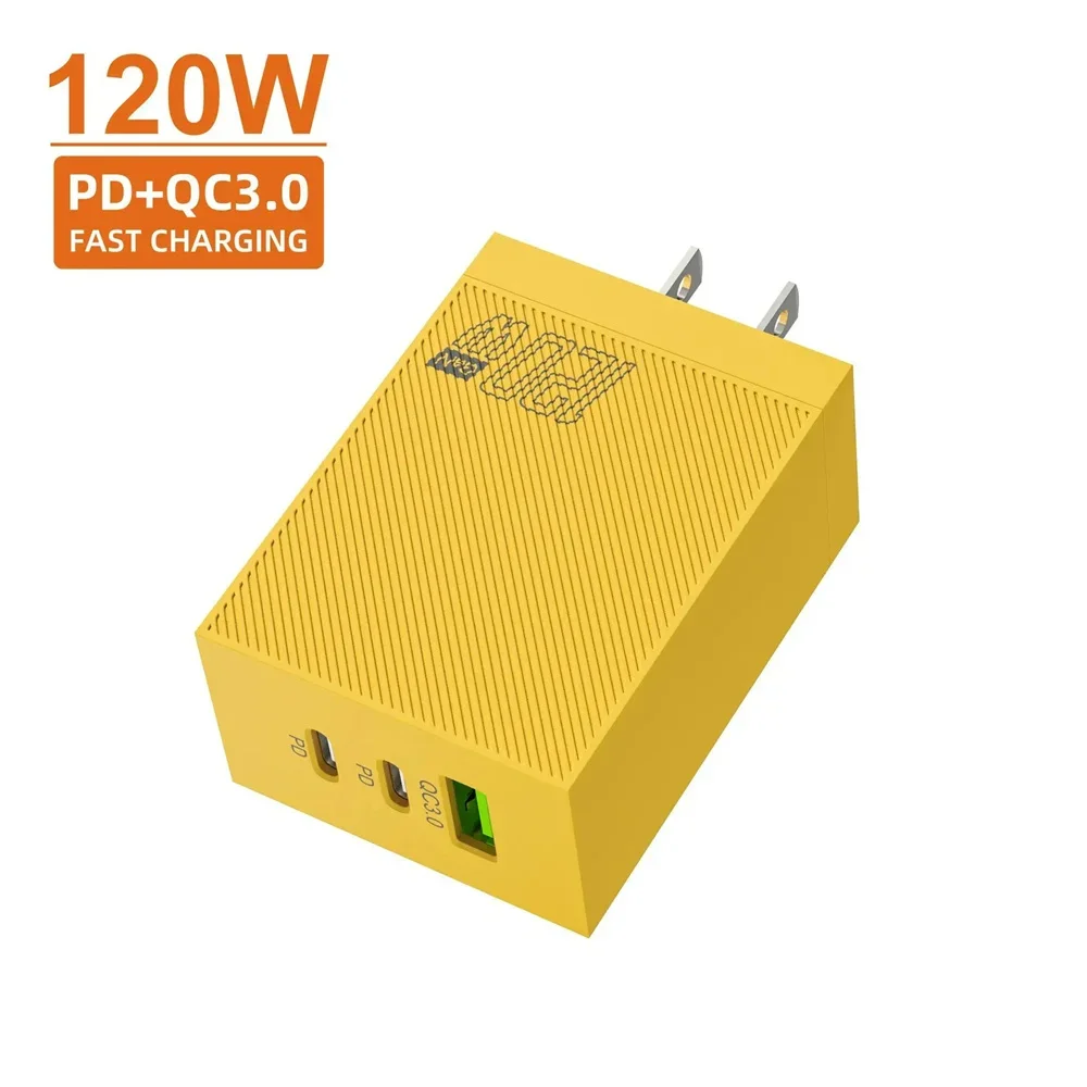 GaN Charger 120W USB Type C Fast Charging PD GaN Charger Mobile Phone Quick Charge Wall Adapter for Oneplus IPhone 16 Pro Xiaomi