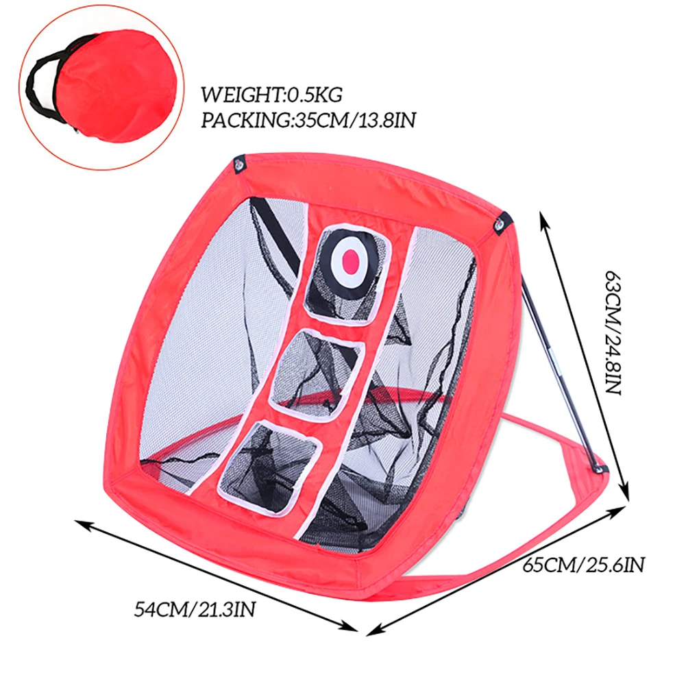 

Golf Chipping Net Portable Folding Swing Practice Hitting Mesh for Indoor Outdoor with Storage Bag Black