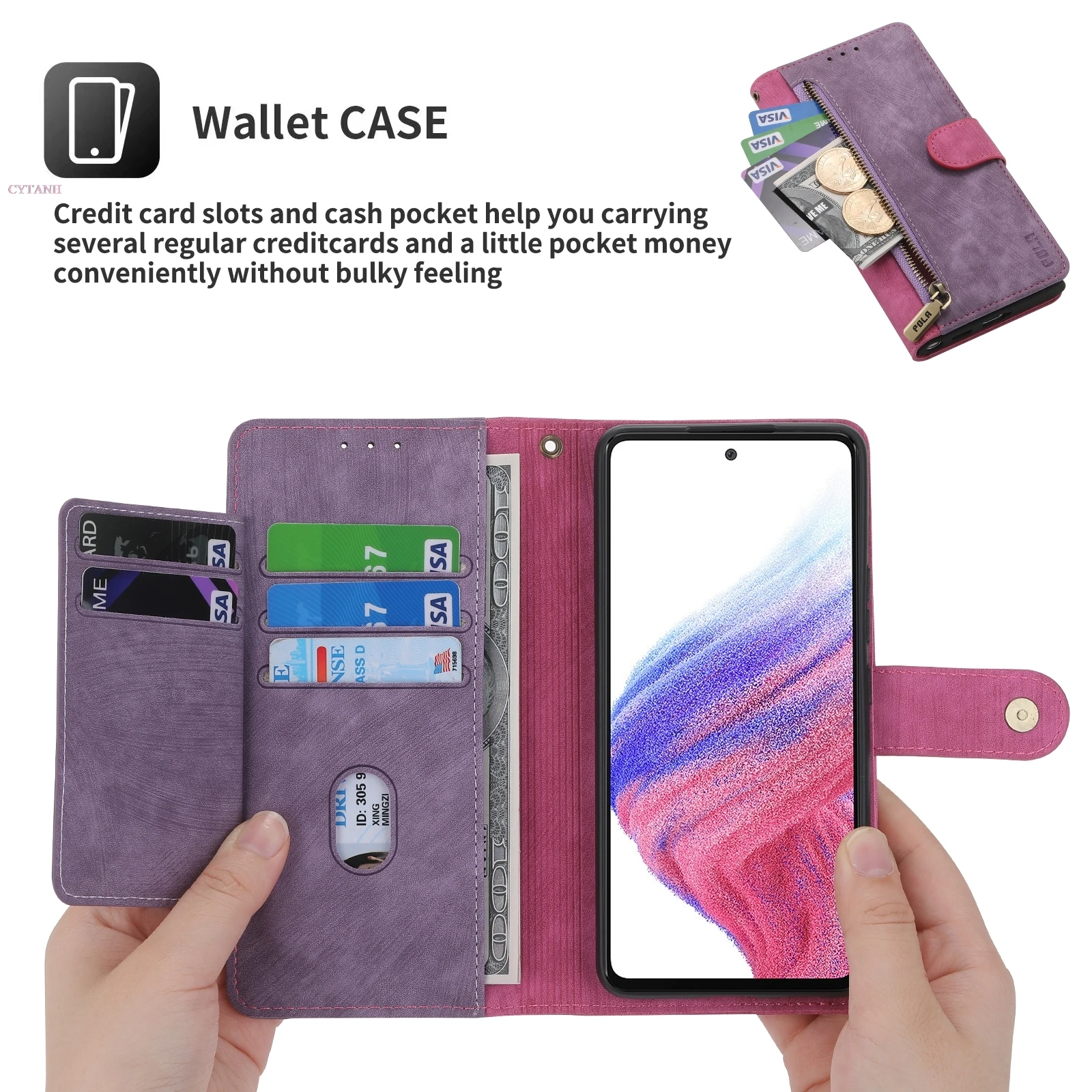 Anti-Theft Brush Leather Case For Samsung Galaxy M53 M51 M33 M13 M62 M32 M02S M62 M32 M12 M31S M30S M20 M10 Flip Wallet Cover