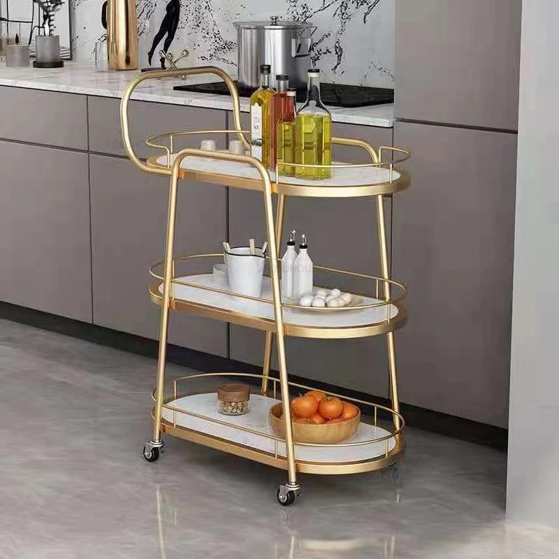 Nordic Hotel Trolley Commercial Restaurant Bar Cart Home Mobile Trolley Hotel Club High-end Wine Delivery Cart Tea
