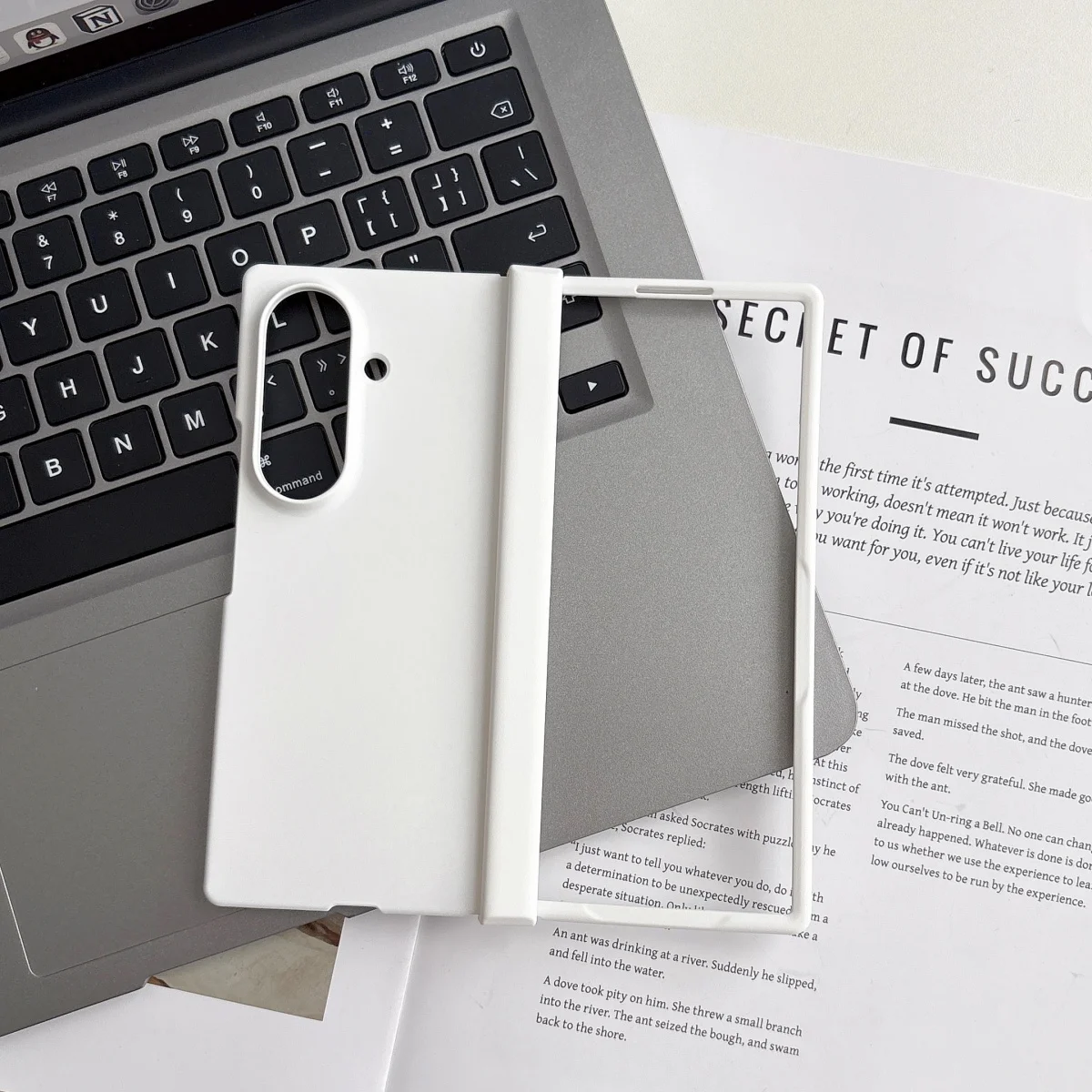 Ultra Thin Matte Shockproof Phone Case with Hinge Protection and Solid Color Design