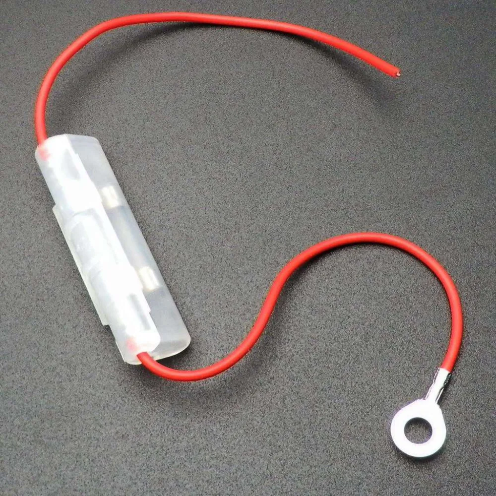 Motorcycle Fuse Holder Box Motorcycle In-line Fuse Holder Box 6x30 Double Solder Protection For Moped Scooter ATV Go Kart Motorbike E-bike