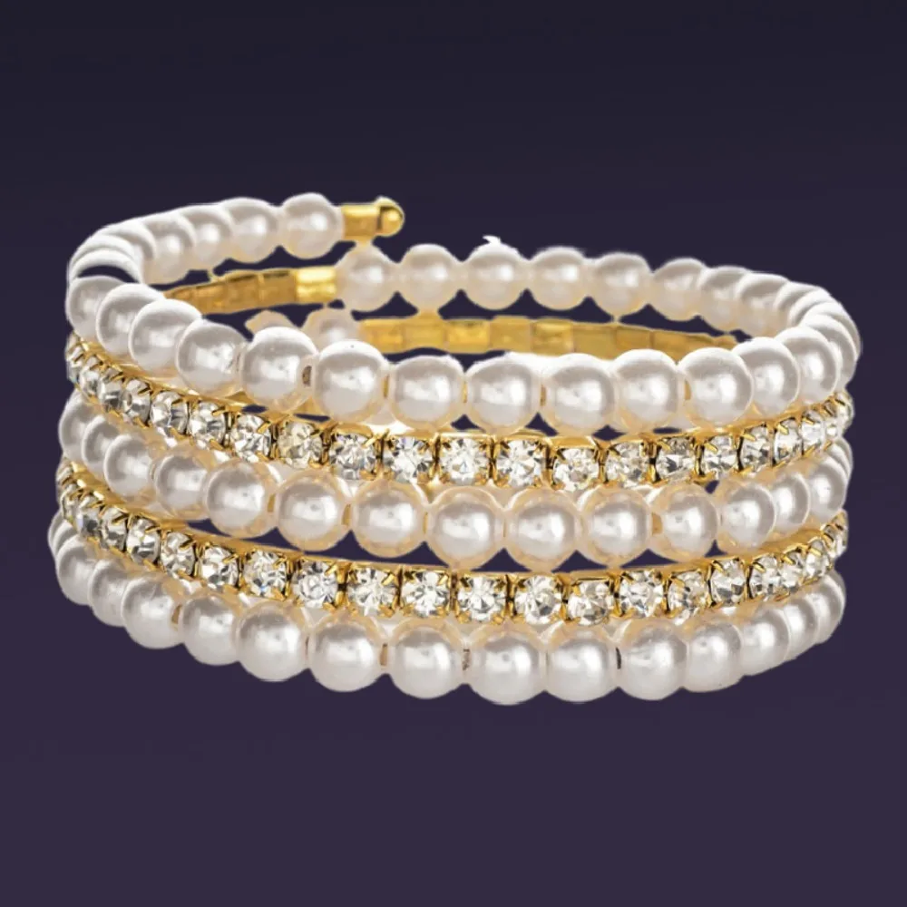 Crystal Rhinestone Wedding Bridal Bracelet for Women