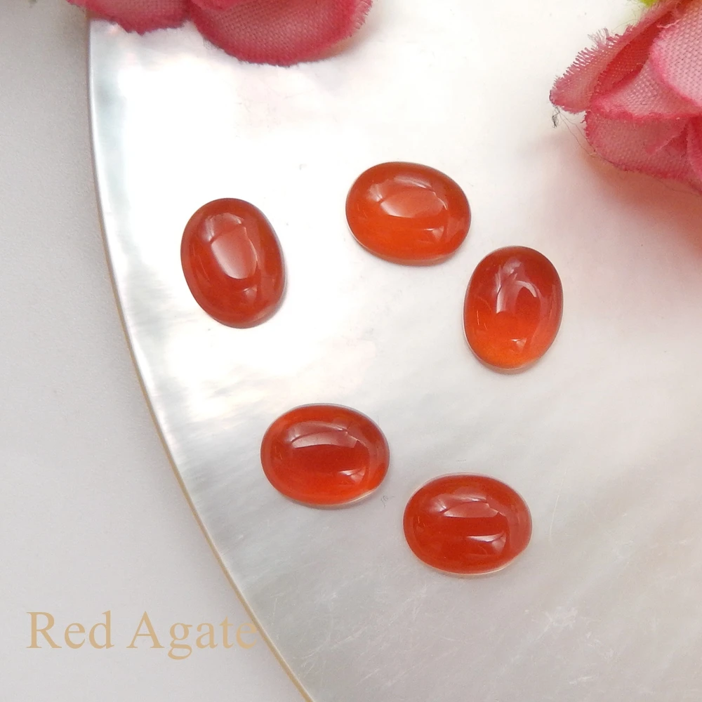 5 Stück Naturstein oval Cabochon viel, Edelstein Flack back Cabochon, loser Edelstein für die Schmuck herstellung, kunden spezifische Größe – Detail 5
