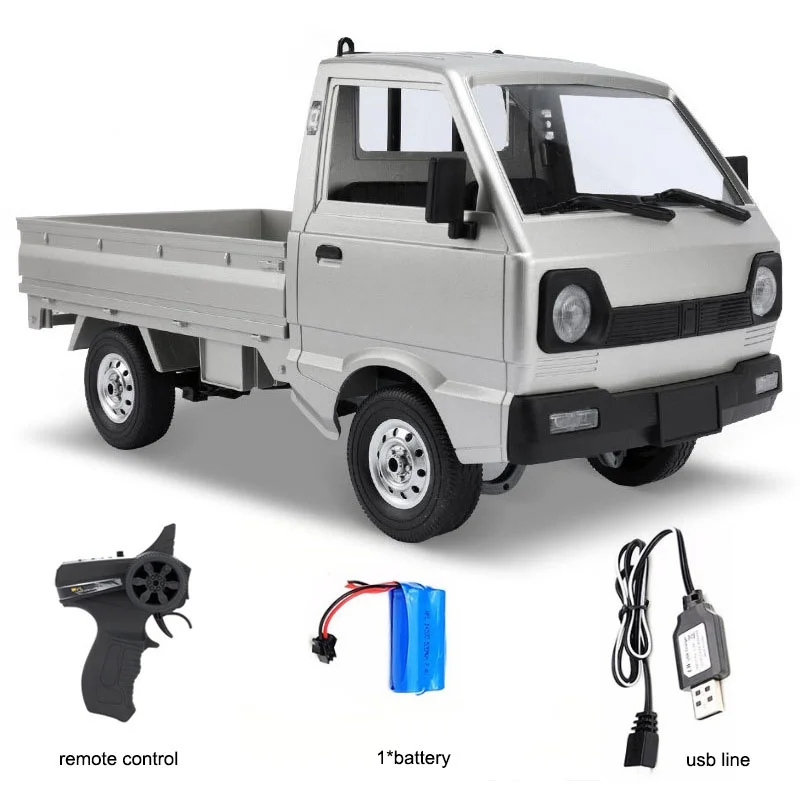 1/10 Wpl D12 Rc Car Simulation Drift Climbing Truck Led Light On-road Haul Cargo Remote Control Electric For Children Gifts Toy 2