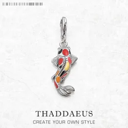 다채로운 잉어 물고기 매력 유럽 스타일 클럽 좋은 보석 유행 선물 925 스털링 실버