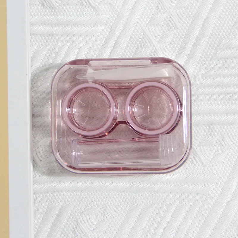 Transparent Tweezers Suction Stick Container Set Portable Contact Lens Box for Women Travel Contact Lenses Case