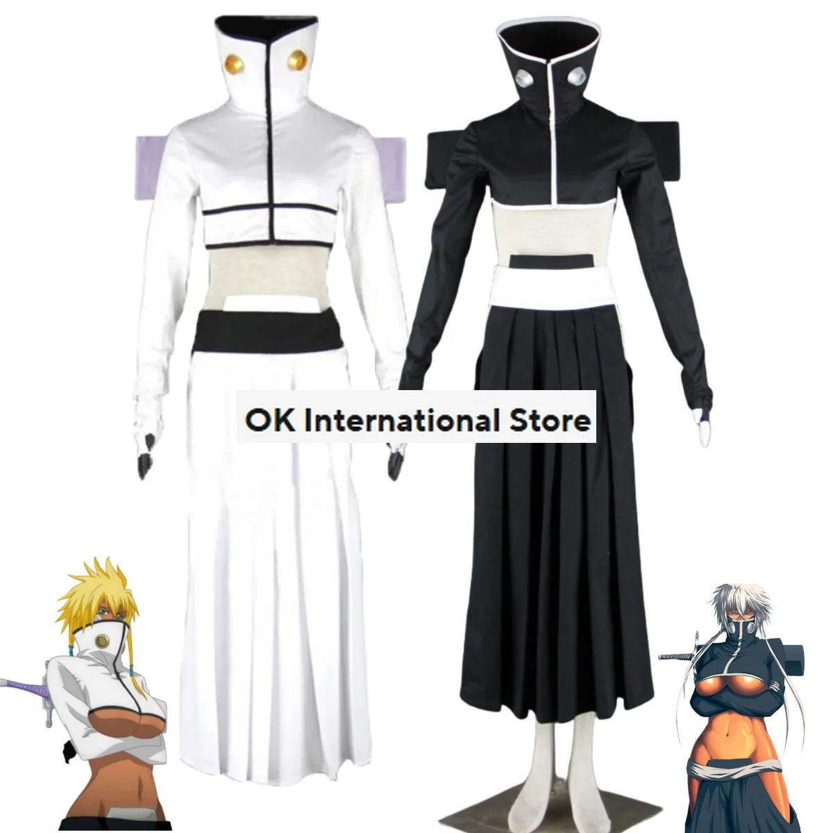 Костюм для косплея из аниме «отбеливающая кашля», халибель, черно-белая Боевая форма Espada № 3, полный комплект, женский сексуальный костюм на Хэллоуин и Рождество