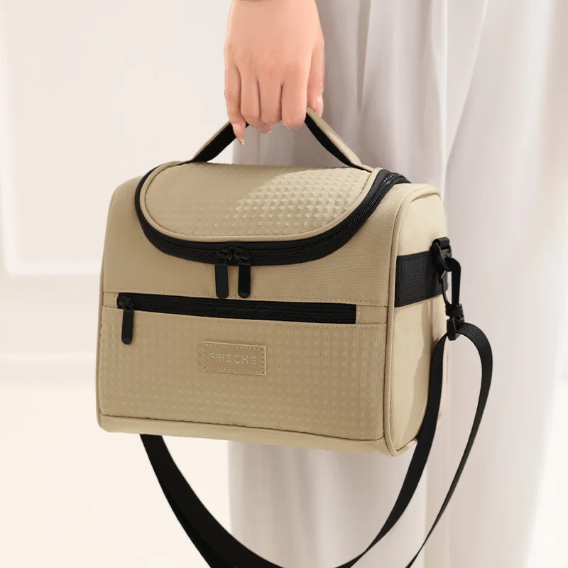 8.5L Large Capacity Tote Cooler Lunch Bags Portable Handheld Outdoor Picnic Office School Insulation Bag with Shoulder Strap