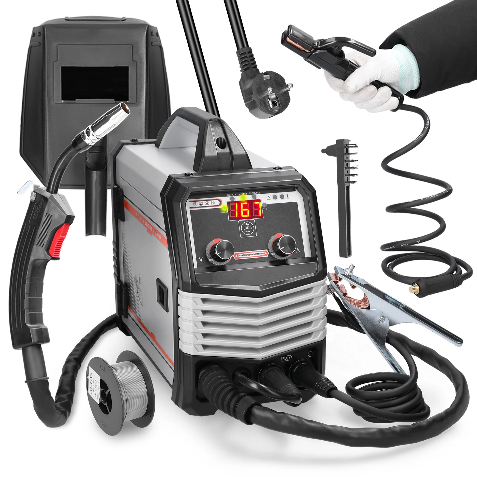 4in1 MIG MMA MAG TIG-160C Inverter Welders Multipurpose Portable Electric Welding Machine Intelligent Welders welding welders