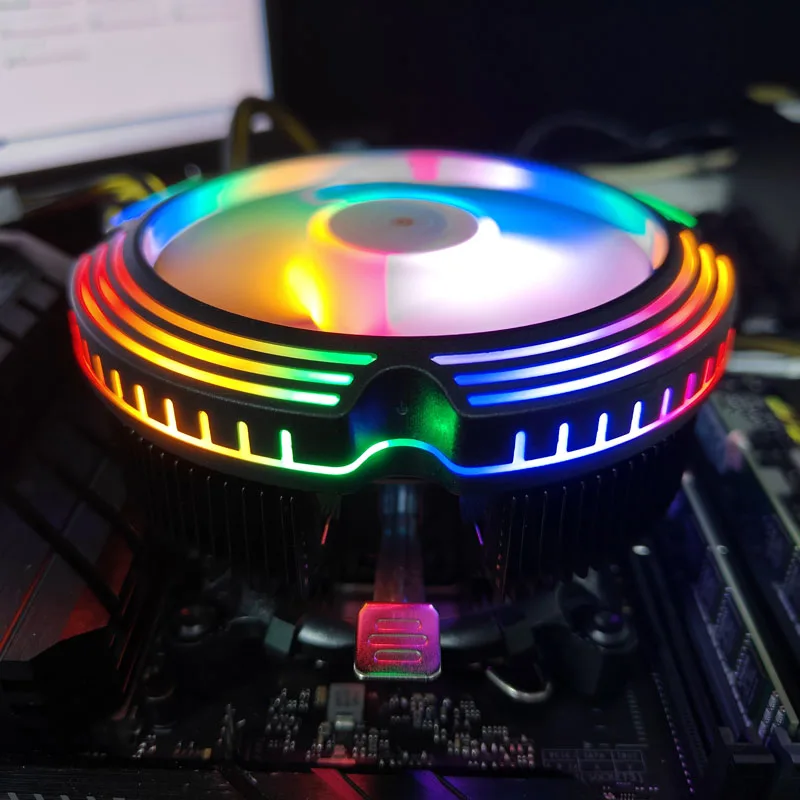 120MM CPU Air Cooler 4PIN PWM ARGB Cooling PC Radiator Fan for Intel 2011 1700 1200 1150 1155 1156 X79 X99 AM3 AM4 Ventilador